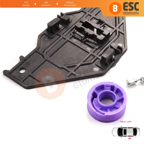 Citroen C5 MK2 MK3 RD/TD RC RD RW 2007-2018 4/5 Kapı 9675915280 İçin Elektrikli Arka Sol Cam Kriko Tamir Seti