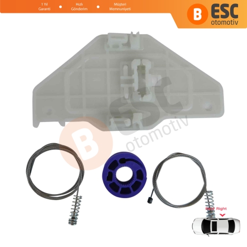 Citroen C5 MK2 MK3 RD/TD RC RD RW 2007-2018 4/5 Kapı 9675915180 İçin Elektrikli Arka Sağ Cam Kriko Tamir Seti