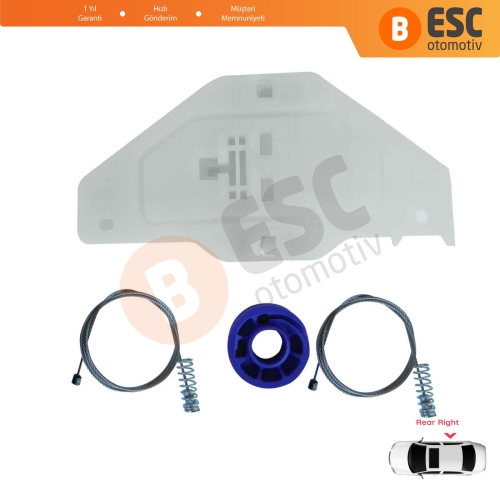 Citroen C5 MK2 MK3 RD/TD RC RD RW 2007-2018 4/5 Kapı 9675915180 İçin Elektrikli Arka Sağ Cam Kriko Tamir Seti