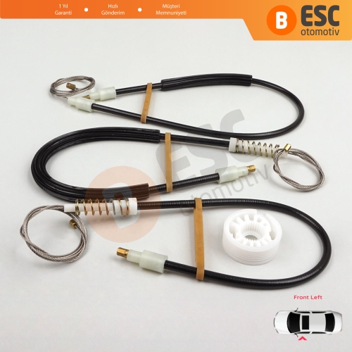 BMW 5 Serisi E60 E61 2003-2010 4/5 Kapı 51337184383 İçin Elektrikli Ön Sol Cam Kriko Tamir Seti