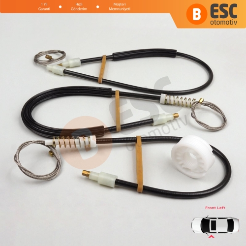 BMW 5 Serisi E60 E61 2003-2010 4/5 Kapı 51337184383 İçin Elektrikli Ön Sol Cam Kriko Tamir Seti