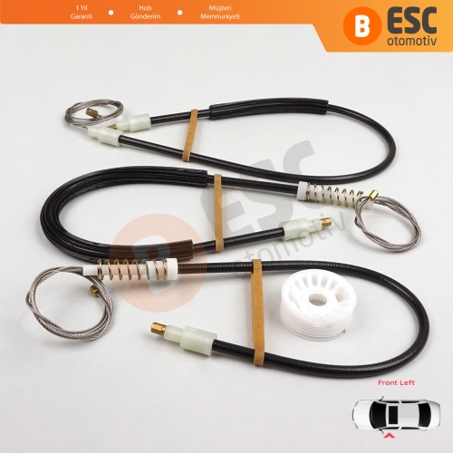 BMW 5 Serisi E60 E61 2003-2010 4/5 Kapı 51337184383 İçin Elektrikli Ön Sol Cam Kriko Tamir Seti