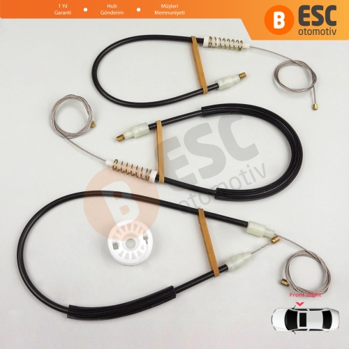 BMW 5 Serisi E60 E61 2003-2010 4/5 Kapı 51337184384 İçin Elektrikli Ön Sağ Cam Kriko Tamir Seti