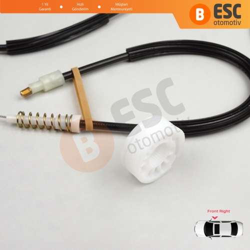 BMW 5 Serisi E60 E61 2003-2010 4/5 Kapı 51337184384 İçin Elektrikli Ön Sağ Cam Kriko Tamir Seti