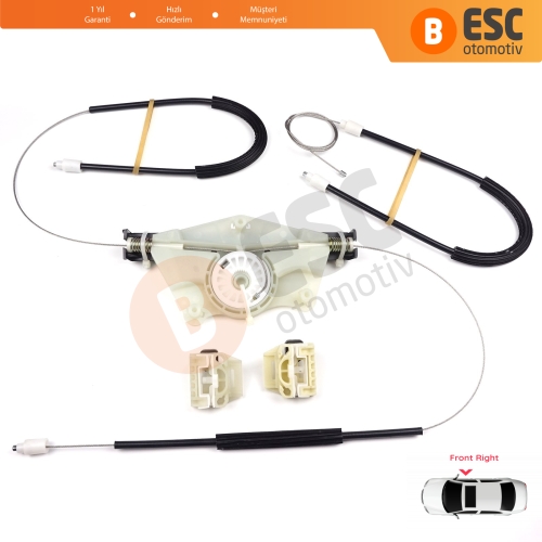 Seat Toledo MK2 1M2 1998-2004 Leon MK1 1M1 1999-2006 4/5 Kapı 1M0837462A İçin Sağ Ön Cam Kriko Tamir Seti