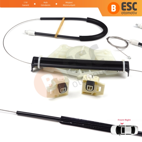 Seat Toledo MK2 1M2 1998-2004 Leon MK1 1M1 1999-2006 4/5 Kapı 1M0837462A İçin Sağ Ön Cam Kriko Tamir Seti