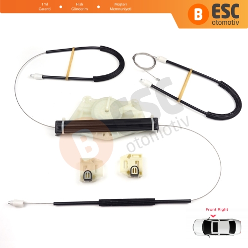 Seat Toledo MK2 1M2 1998-2004 Leon MK1 1M1 1999-2006 4/5 Kapı 1M0837462A İçin Sağ Ön Cam Kriko Tamir Seti