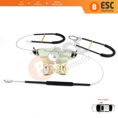 Seat Toledo MK2 1M2 1998-2004 Leon MK1 1M1 1999-2006 4/5 Kapı 1M0837462A İçin Sağ Ön Cam Kriko Tamir Seti