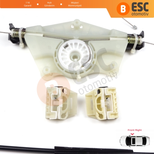 Seat Toledo MK2 1M2 1998-2004 Leon MK1 1M1 1999-2006 4/5 Kapı 1M0837462A İçin Sağ Ön Cam Kriko Tamir Seti