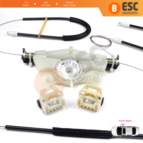 Seat Toledo MK2 1M2 1998-2004 Leon MK1 1M1 1999-2006 4/5 Kapı 1M0837462A İçin Sağ Ön Cam Kriko Tamir Seti