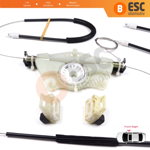 Seat Toledo MK2 1M2 1998-2004 Leon MK1 1M1 1999-2006 4/5 Kapı 1M0837462A İçin Sağ Ön Cam Kriko Tamir Seti