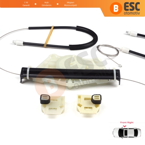 Seat Toledo MK2 1M2 1998-2004 Leon MK1 1M1 1999-2006 4/5 Kapı 1M0837462A İçin Sağ Ön Cam Kriko Tamir Seti