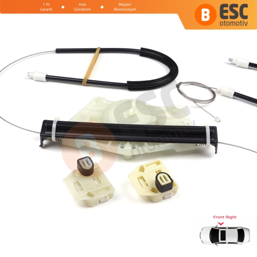 Seat Toledo MK2 1M2 1998-2004 Leon MK1 1M1 1999-2006 4/5 Kapı 1M0837462A İçin Sağ Ön Cam Kriko Tamir Seti