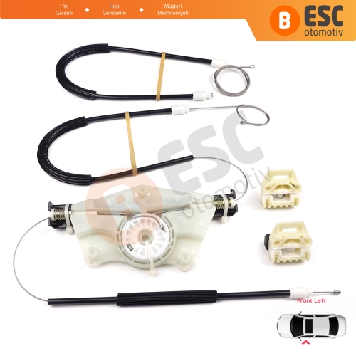 Seat Toledo MK2 1M2 1998-2004 Leon MK1 1M1 1999-2006 4/5 Kapı 1M0837461A İçin Sol Ön Cam Kriko Tamir Seti