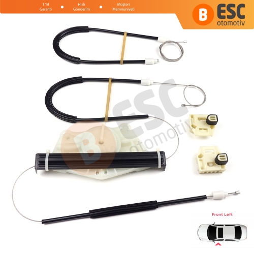 Seat Toledo MK2 1M2 1998-2004 Leon MK1 1M1 1999-2006 4/5 Kapı 1M0837461A İçin Sol Ön Cam Kriko Tamir Seti