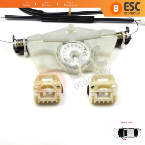 Seat Toledo MK2 1M2 1998-2004 Leon MK1 1M1 1999-2006 4/5 Kapı 1M0837461A İçin Sol Ön Cam Kriko Tamir Seti