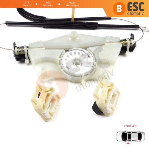 Seat Toledo MK2 1M2 1998-2004 Leon MK1 1M1 1999-2006 4/5 Kapı 1M0837461A İçin Sol Ön Cam Kriko Tamir Seti