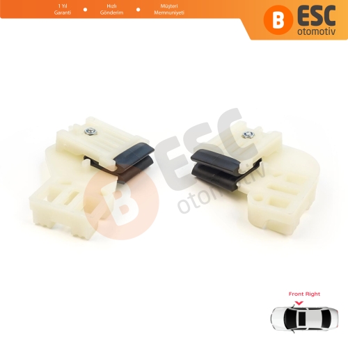 VW Polo MK4 6Q 9A 9N 9N3 9A4 4/5-Kapı Hatchback  Sedan 6Q4837462 İçin Elektrikli Ön Sağ Kapı Cam Kriko Tamir Klipsi R1+R2