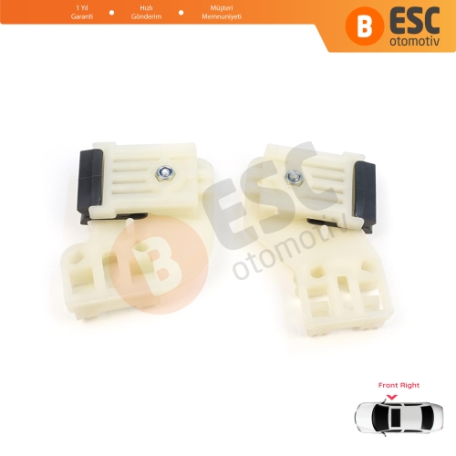 VW Polo MK4 6Q 9A 9N 9N3 9A4 4/5-Kapı Hatchback  Sedan 6Q4837462 İçin Elektrikli Ön Sağ Kapı Cam Kriko Tamir Klipsi R1+R2