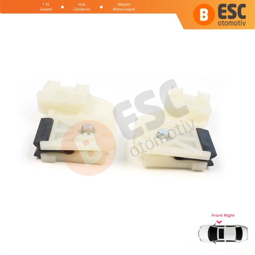 VW Polo MK4 6Q 9A 9N 9N3 9A4 4/5-Kapı Hatchback  Sedan 6Q4837462 İçin Elektrikli Ön Sağ Kapı Cam Kriko Tamir Klipsi R1+R2