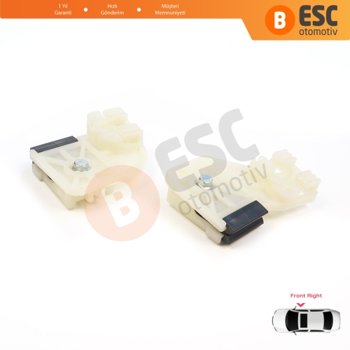 VW Polo MK4 6Q 9A 9N 9N3 9A4 4/5-Kapı Hatchback  Sedan 6Q4837462 İçin Elektrikli Ön Sağ Kapı Cam Kriko Tamir Klipsi R1+R2