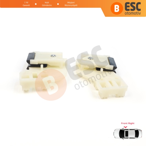 VW Polo MK4 6Q 9A 9N 9N3 9A4 4/5-Kapı Hatchback  Sedan 6Q4837462 İçin Elektrikli Ön Sağ Kapı Cam Kriko Tamir Klipsi R1+R2