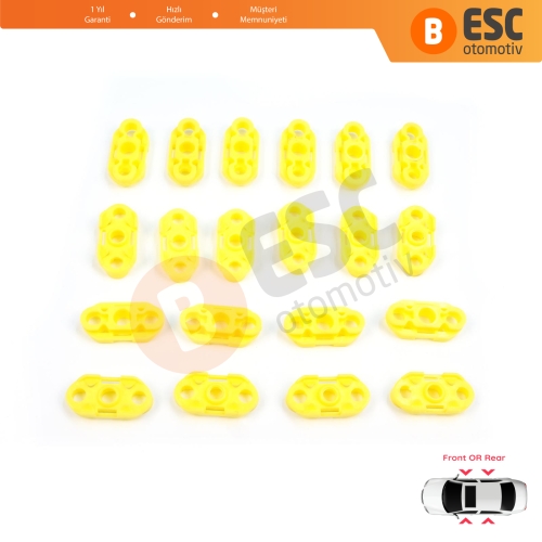 Buick Pontiac Oldsmobile Impala Cadillac GM Saab 20369894 20369895 İçin 20 Adet Cam Kriko Tamir Kılavuz Klipsi