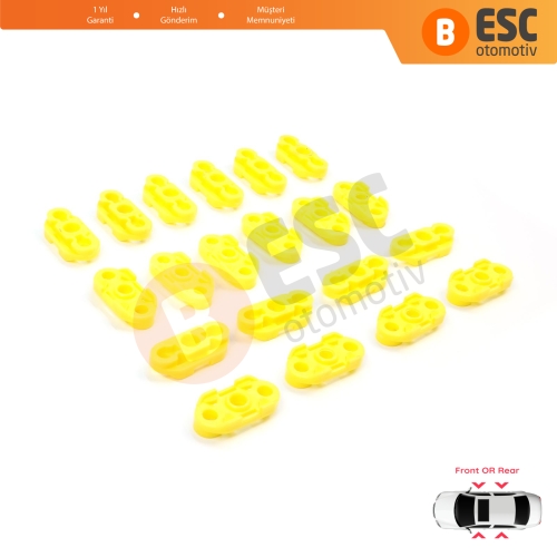 Buick Pontiac Oldsmobile Impala Cadillac GM Saab 20369894 20369895 İçin 20 Adet Cam Kriko Tamir Kılavuz Klipsi