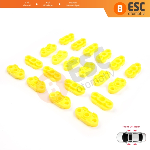 Buick Pontiac Oldsmobile Impala Cadillac GM Saab 20369894 20369895 İçin 20 Adet Cam Kriko Tamir Kılavuz Klipsi