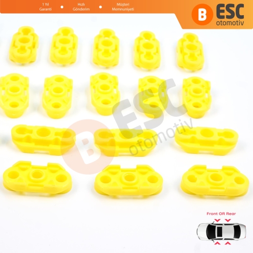 Buick Pontiac Oldsmobile Impala Cadillac GM Saab 20369894 20369895 İçin 20 Adet Cam Kriko Tamir Kılavuz Klipsi