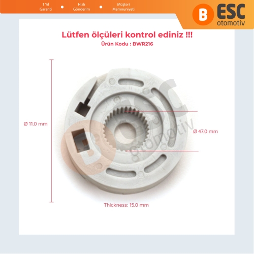 Hyundai Accent 2 2000-2006 İçin Ön Sol Cam Kriko Tamir Makarası