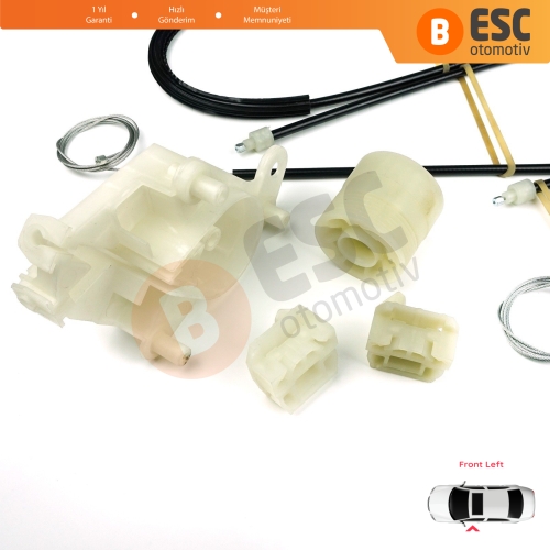 VW Transporter T5 Caravelle Multivan 2003-2015 7H0837753 İçin Ön Sol Kapı Cam Kriko Tamir Seti