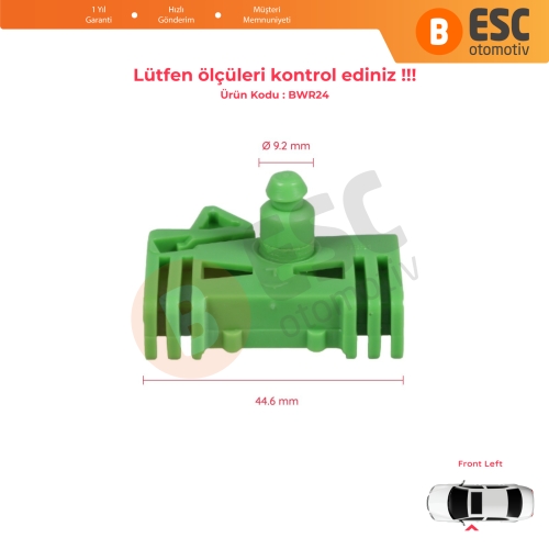 Peugeot 306 1992-2003 4/5 Kapı Hatchback Sedan SW 9221C2 İçin Elektrikli Ön Sol Cam Kriko Tamir Klipsi