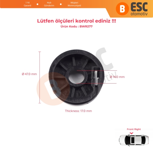 Doblo Palio Siena Albea İçin Sağ Ön Cam Kriko Makarası 46786202