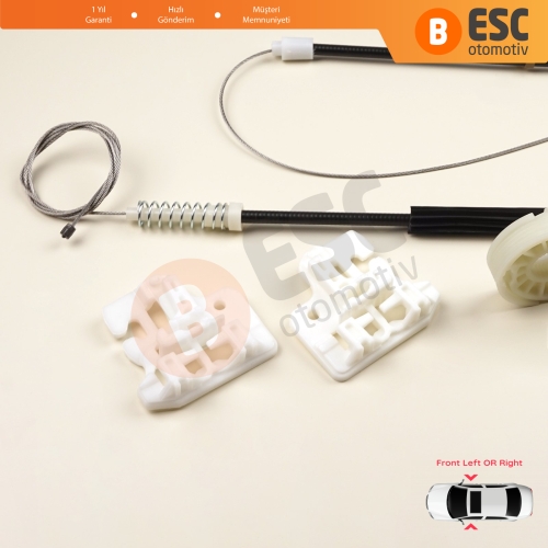 BMW X5 E53 2000-2006 51338254911 51338254912 İçin Ön Sağ veya Sol Kapı Cam Kriko Tamir Seti