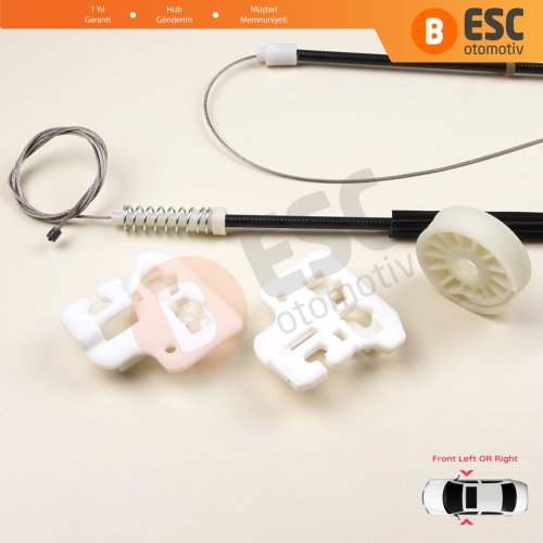 BMW X5 E53 2000-2006 51338254911 51338254912 İçin Ön Sağ veya Sol Kapı Cam Kriko Tamir Seti