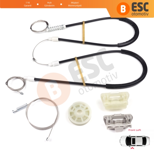 Ford Focus MK1 1998-2005 4/5 Kapı Hatchback Sedan Wagon 1138216 İçin Ön Sol Kapı Cam Kriko Tamir Seti