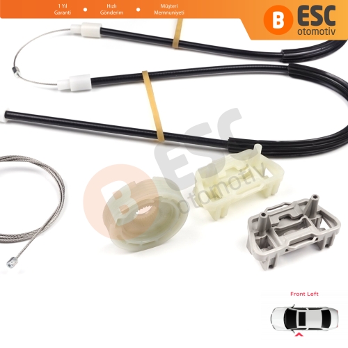 Ford Focus MK1 1998-2005 4/5 Kapı Hatchback Sedan Wagon 1138216 İçin Ön Sol Kapı Cam Kriko Tamir Seti