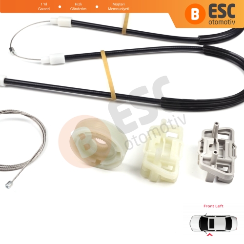 Ford Focus MK1 1998-2005 4/5 Kapı Hatchback Sedan Wagon 1138216 İçin Ön Sol Kapı Cam Kriko Tamir Seti