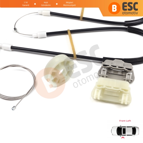 Ford Focus MK1 1998-2005 4/5 Kapı Hatchback Sedan Wagon 1138216 İçin Ön Sol Kapı Cam Kriko Tamir Seti