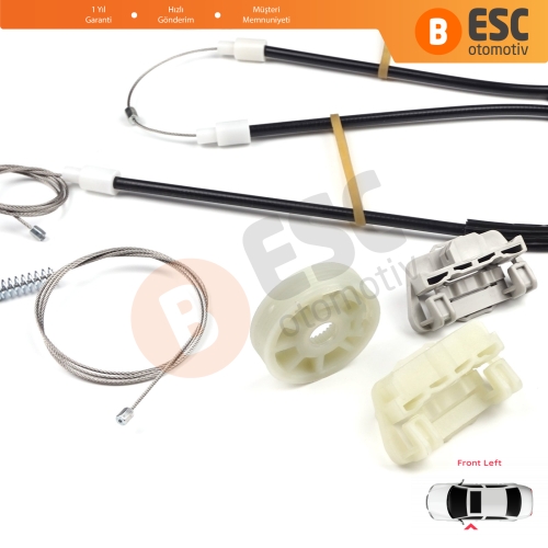 Ford Focus MK1 1998-2005 4/5 Kapı Hatchback Sedan Wagon 1138216 İçin Ön Sol Kapı Cam Kriko Tamir Seti