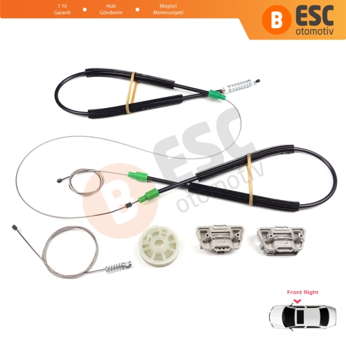 Ford Focus MK1 1998-2005 4/5 Kapı Hatchback Sedan Wagon 1142894 İçin Ön Sağ Kapı Cam Kriko Tamir Seti