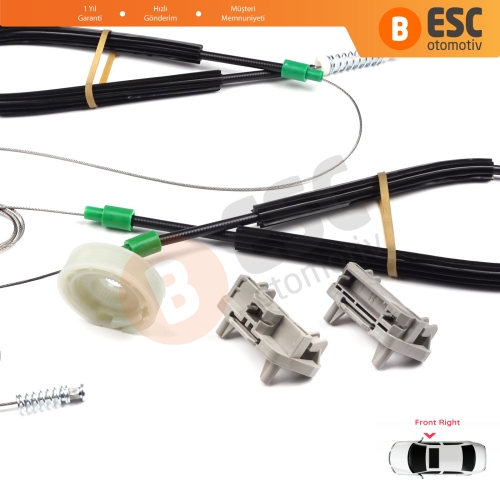 Ford Focus MK1 1998-2005 4/5 Kapı Hatchback Sedan Wagon 1142894 İçin Ön Sağ Kapı Cam Kriko Tamir Seti