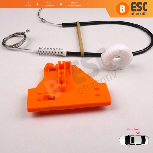 Audi A4 B6 8E2 8E5 B7 8EC 8ED Seat Exeo 3R2 3R5 4/5 Kapı 8E0839462 İçin Arka Sağ Cam Kriko Tamir Seti