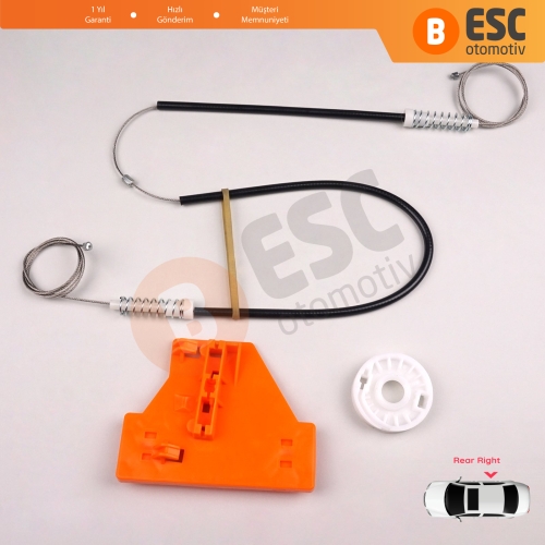 Audi A4 B6 8E2 8E5 B7 8EC 8ED Seat Exeo 3R2 3R5 4/5 Kapı 8E0839462 İçin Arka Sağ Cam Kriko Tamir Seti