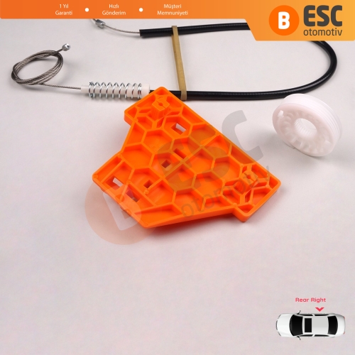 Audi A4 B6 8E2 8E5 B7 8EC 8ED Seat Exeo 3R2 3R5 4/5 Kapı 8E0839462 İçin Arka Sağ Cam Kriko Tamir Seti