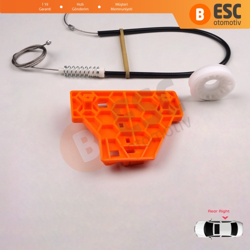 Audi A4 B6 8E2 8E5 B7 8EC 8ED Seat Exeo 3R2 3R5 4/5 Kapı 8E0839462 İçin Arka Sağ Cam Kriko Tamir Seti