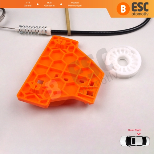 Audi A4 B6 8E2 8E5 B7 8EC 8ED Seat Exeo 3R2 3R5 4/5 Kapı 8E0839462 İçin Arka Sağ Cam Kriko Tamir Seti