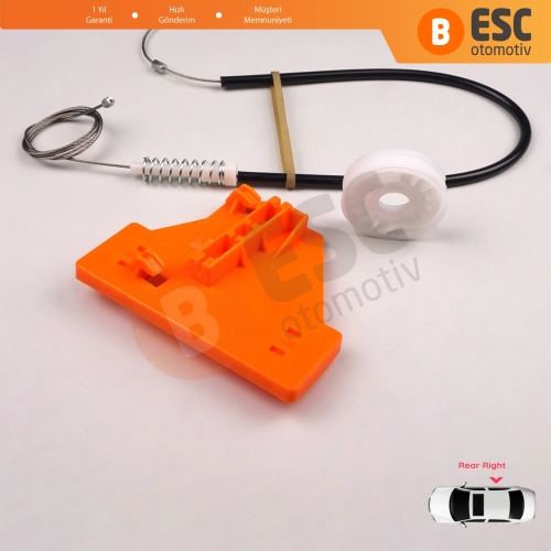 Audi A4 B6 8E2 8E5 B7 8EC 8ED Seat Exeo 3R2 3R5 4/5 Kapı 8E0839462 İçin Arka Sağ Cam Kriko Tamir Seti