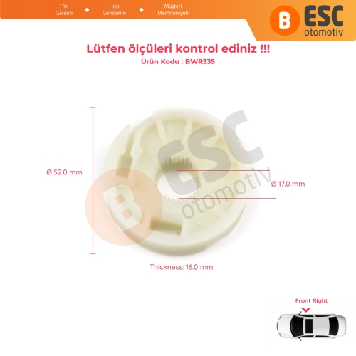 VW Polo Classic Skoda Octavia İçin Ön Sağ Cam Kriko Seti